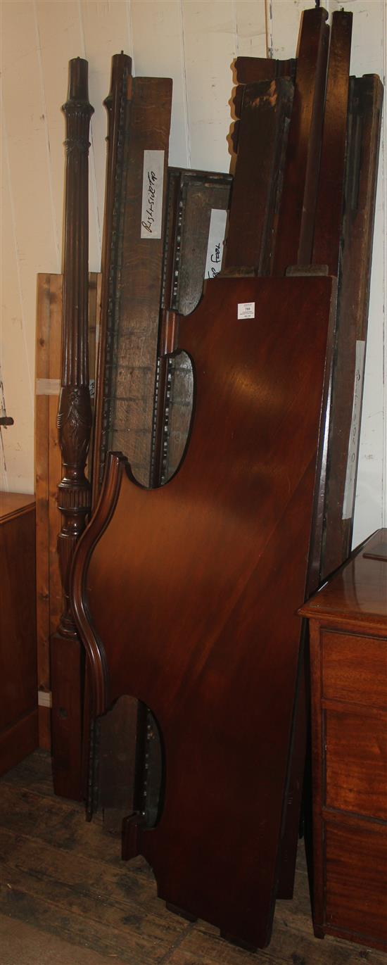 Georgian design mahogany four poster bedstead